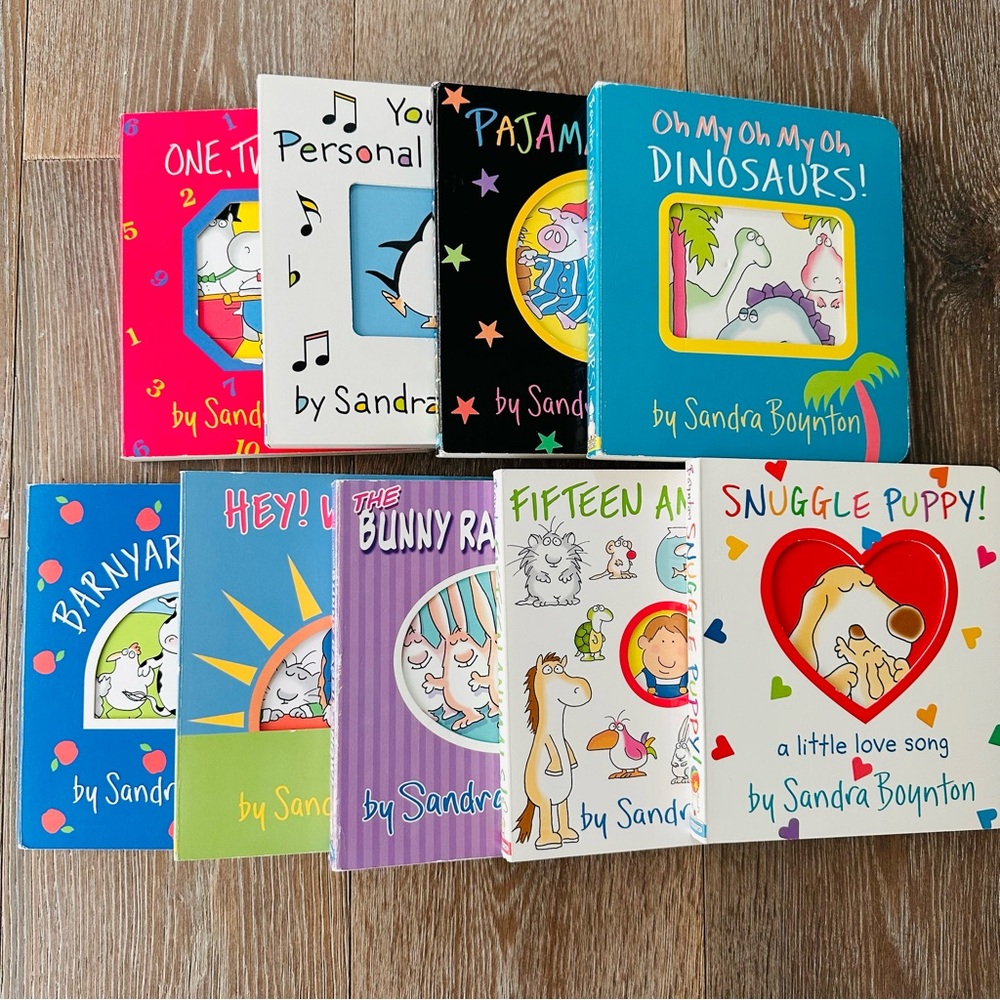Lot of 9 Sandra Boynton Board Books Snuggle Puppy Dinosaurs Penguin baby toddler